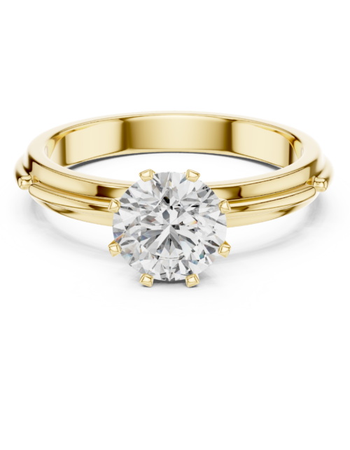 Solitaire Diamond Engagement Ring Gold Promise Ring Minimalist Bridal Jewelry