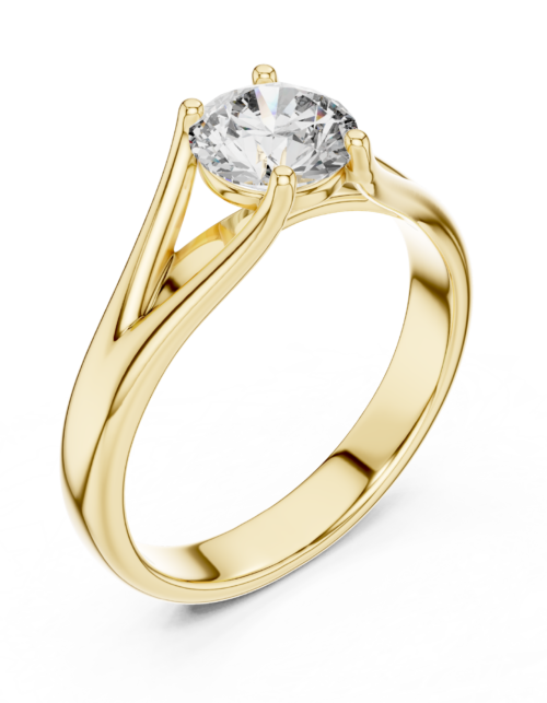Classic Solitaire Diamond Engagement Ring, Classic Four Prong Promise Ring for Women