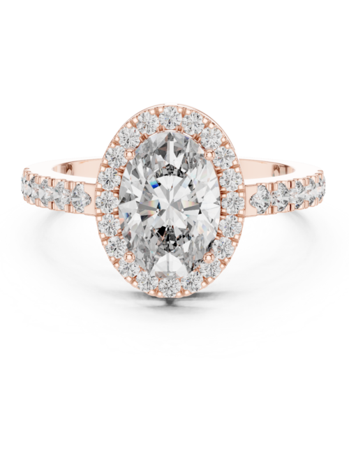 Oval Halo Diamond Engagement Ring Gold Hidden Halo Pave Promise Bridal Ring