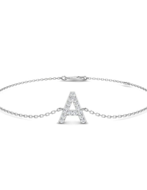 Personalized Initial Bracelet for Women | 925 Sterling Silver Letter Bracelet | Custom Alphabet Name Charm Bracelet | Birthday & Anniversary Gift