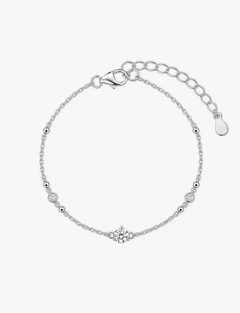 925 Sterling Silver Zircon Bracelet for Women